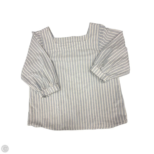 Top 3/4 Sleeve By Time And Tru In Striped Pattern, Size: L