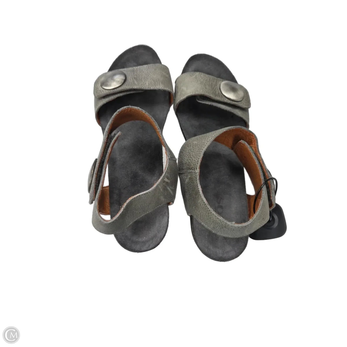 Sandals Heels Wedge By Taos In Grey, Size: 10