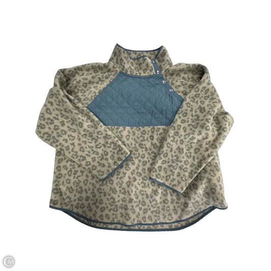 Jacket Faux Fur & Sherpa By J. Crew In Green, Size: 3x