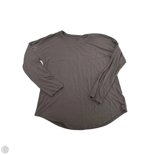 Top Long Sleeve By Athleta In Brown, Size: M