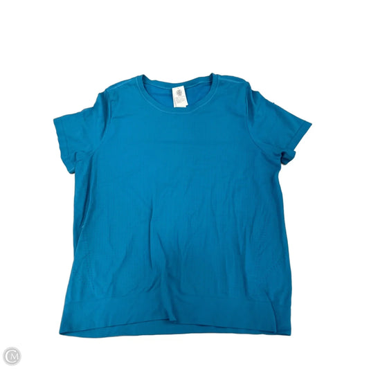 Top Short Sleeve By Athleta In Blue, Size: L