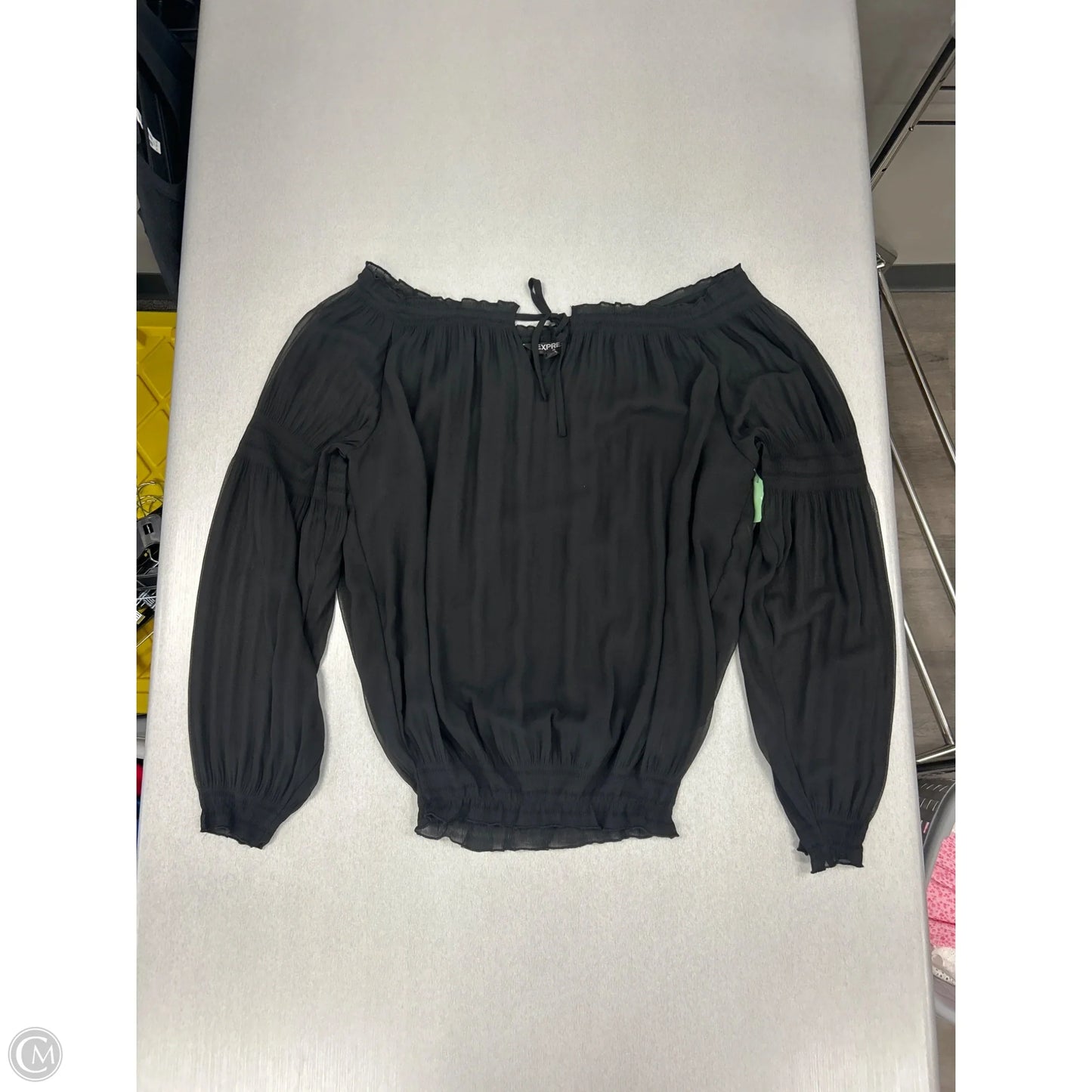 Top Long Sleeve By Express In Black, Size: Xs