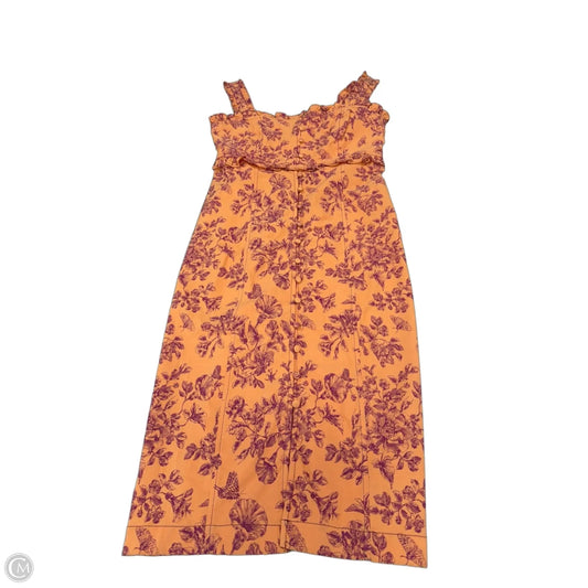 Dress Casual Short By Anthropologie In Orange & Purple, Size: Mp