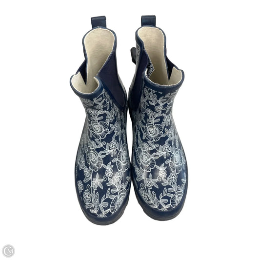 Boots Ankle Flats By Cmc In Blue & White, Size: 7