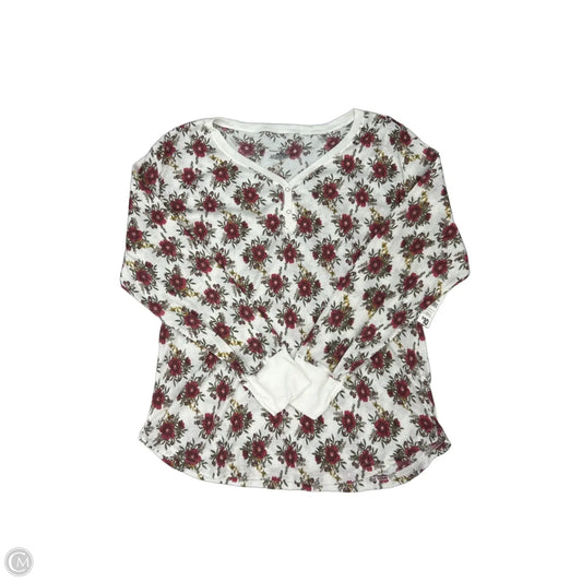 Top Long Sleeve By Bobbie Brooks In Floral Print, Size: 2x