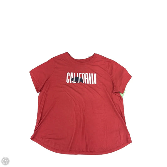 Top Short Sleeve By Old Navy In Red, Size: 2x