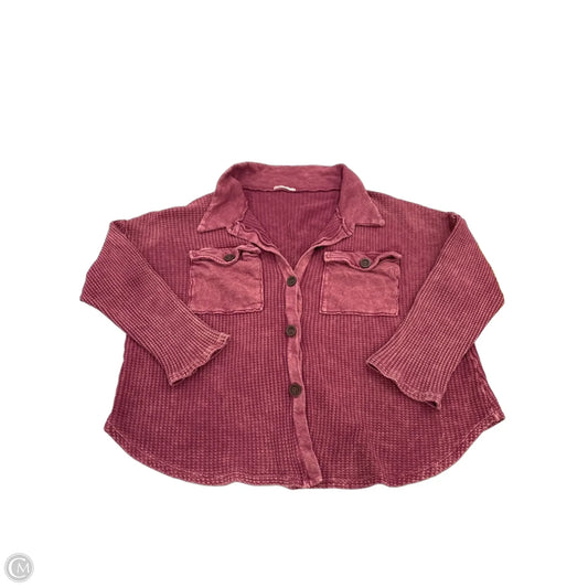Top Long Sleeve By Bucketlist In Red, Size: M
