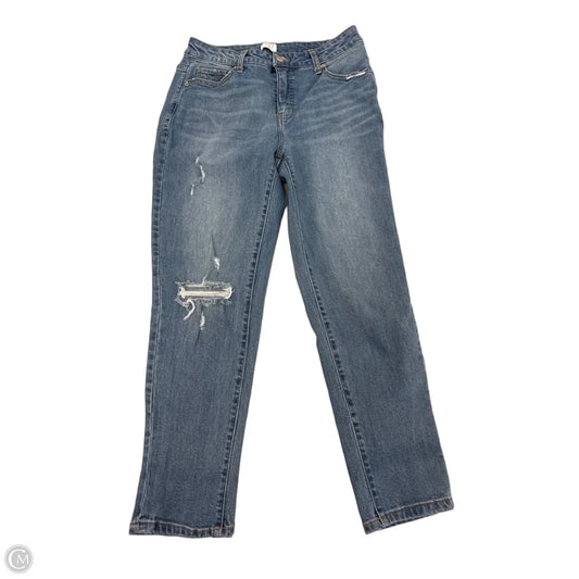 Jeans Straight By Time And Tru In Blue Denim, Size: 8
