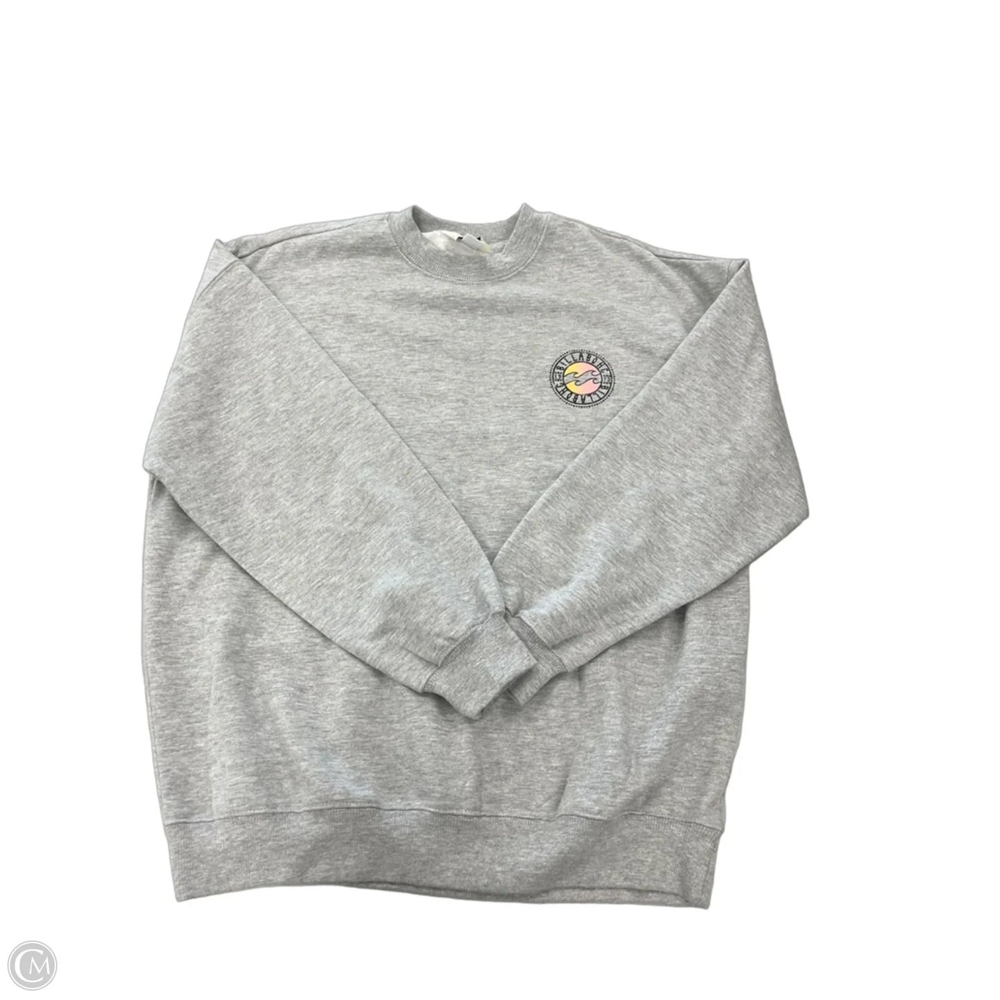 Sweatshirt Crewneck By Billabong In Grey, Size: M