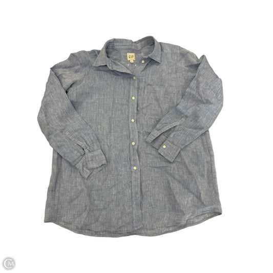 Top Long Sleeve By Gap In Blue, Size: L