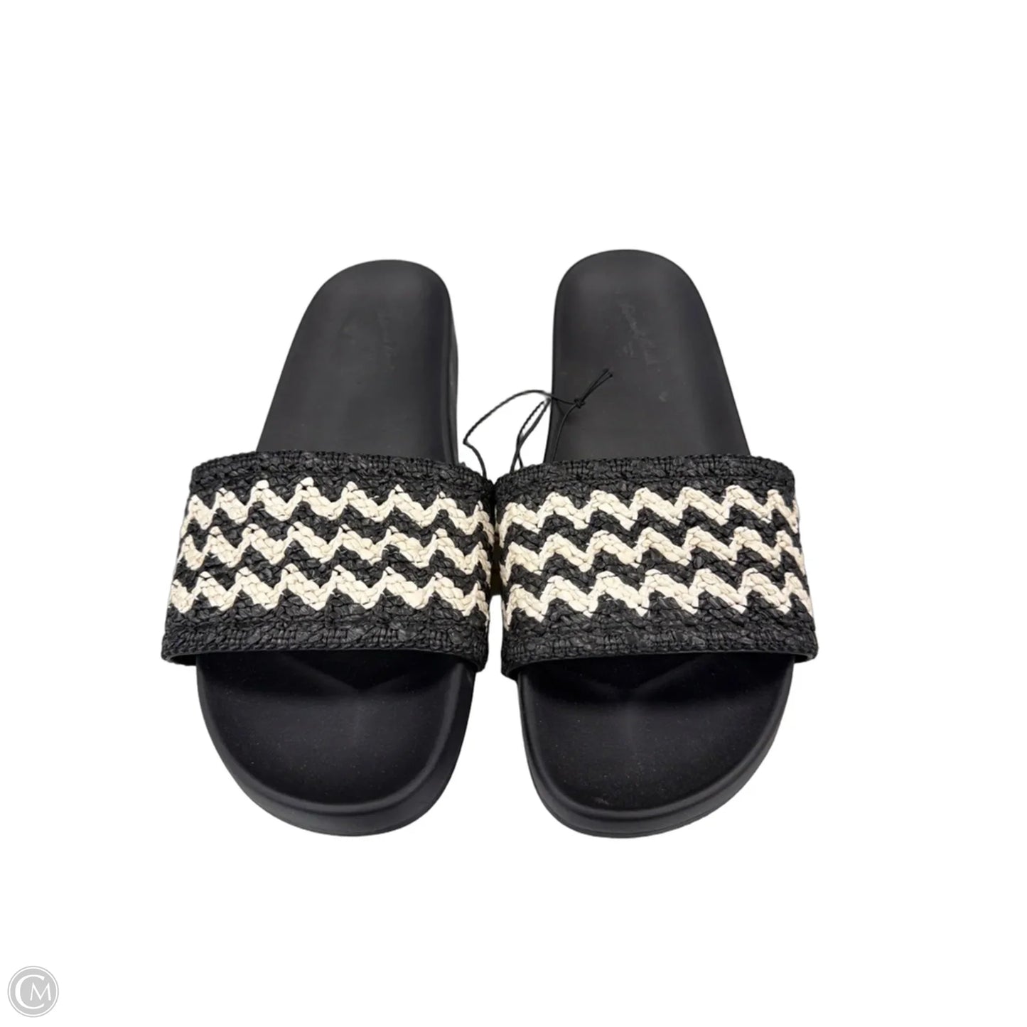 Sandals Flats By Universal Thread In Black & White, Size: 7.5