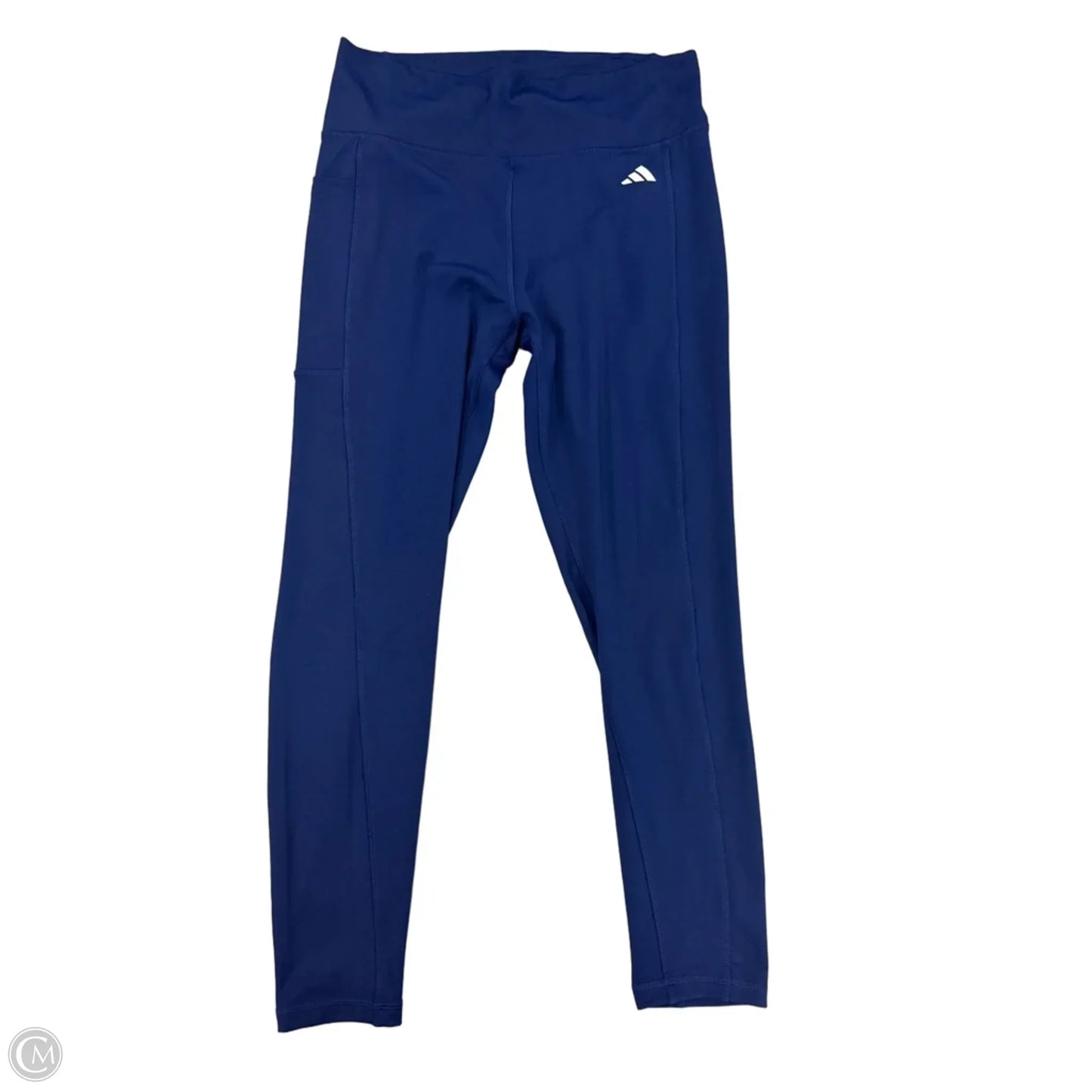 Athletic Leggings By Adidas In Blue, Size: L