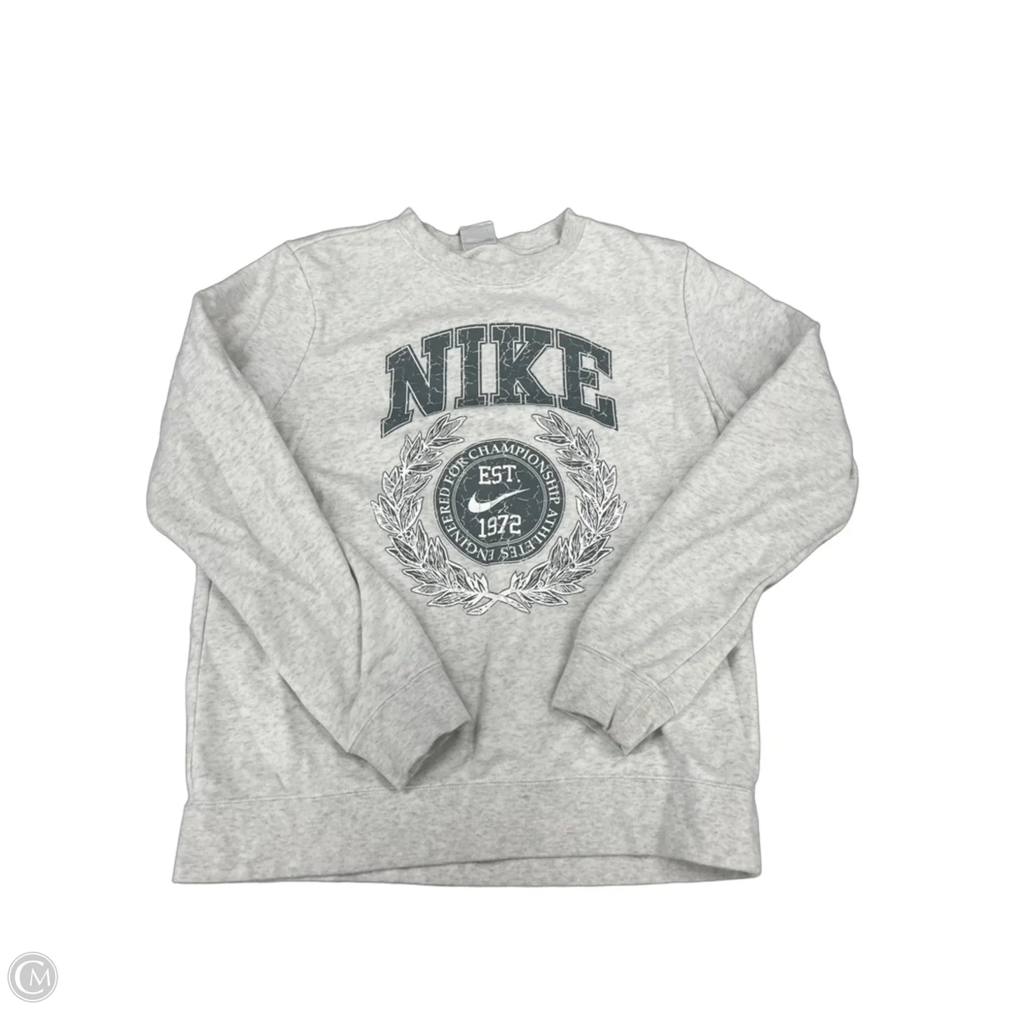 Top Long Sleeve By Nike In Grey, Size: S