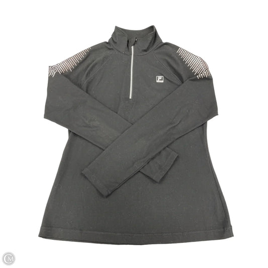 Athletic Jacket By Fila In Black, Size: M