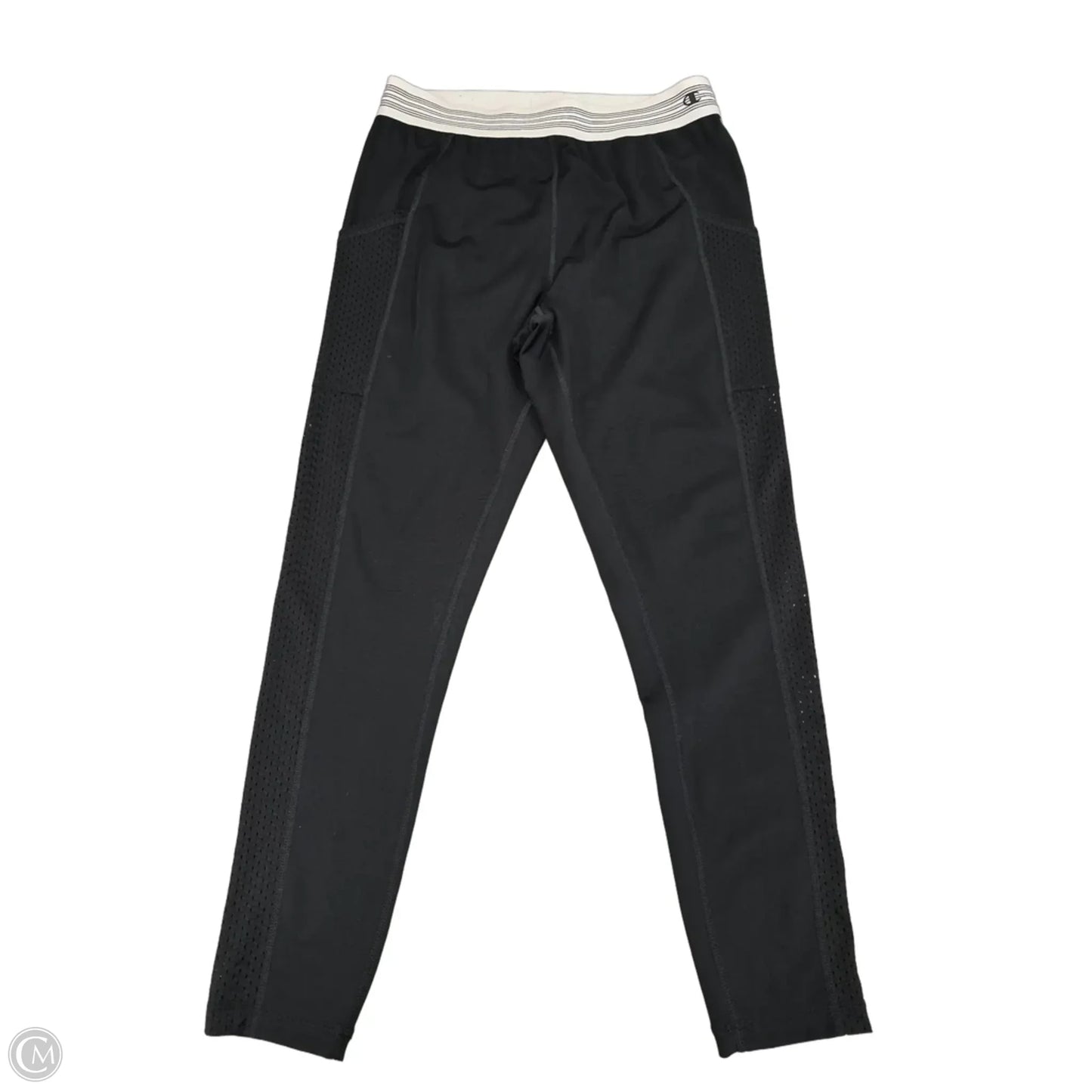 Athletic Leggings By Champion In Black & White, Size: L
