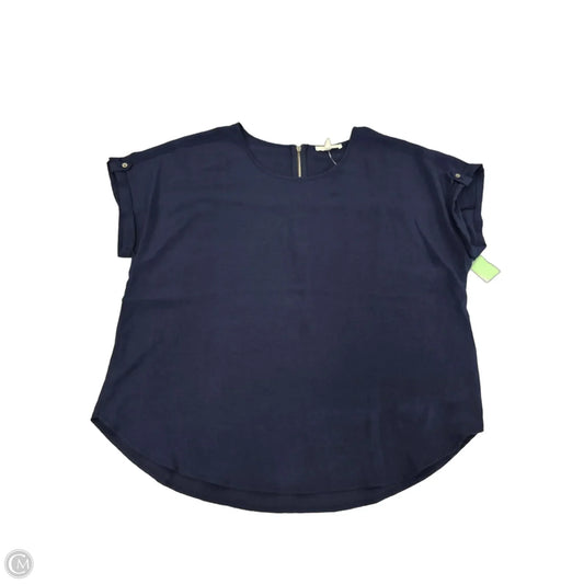 Top Short Sleeve By Maurices In Navy, Size: L