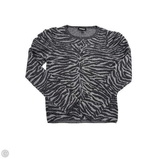 Top Long Sleeve By Express In Zebra Print, Size: M