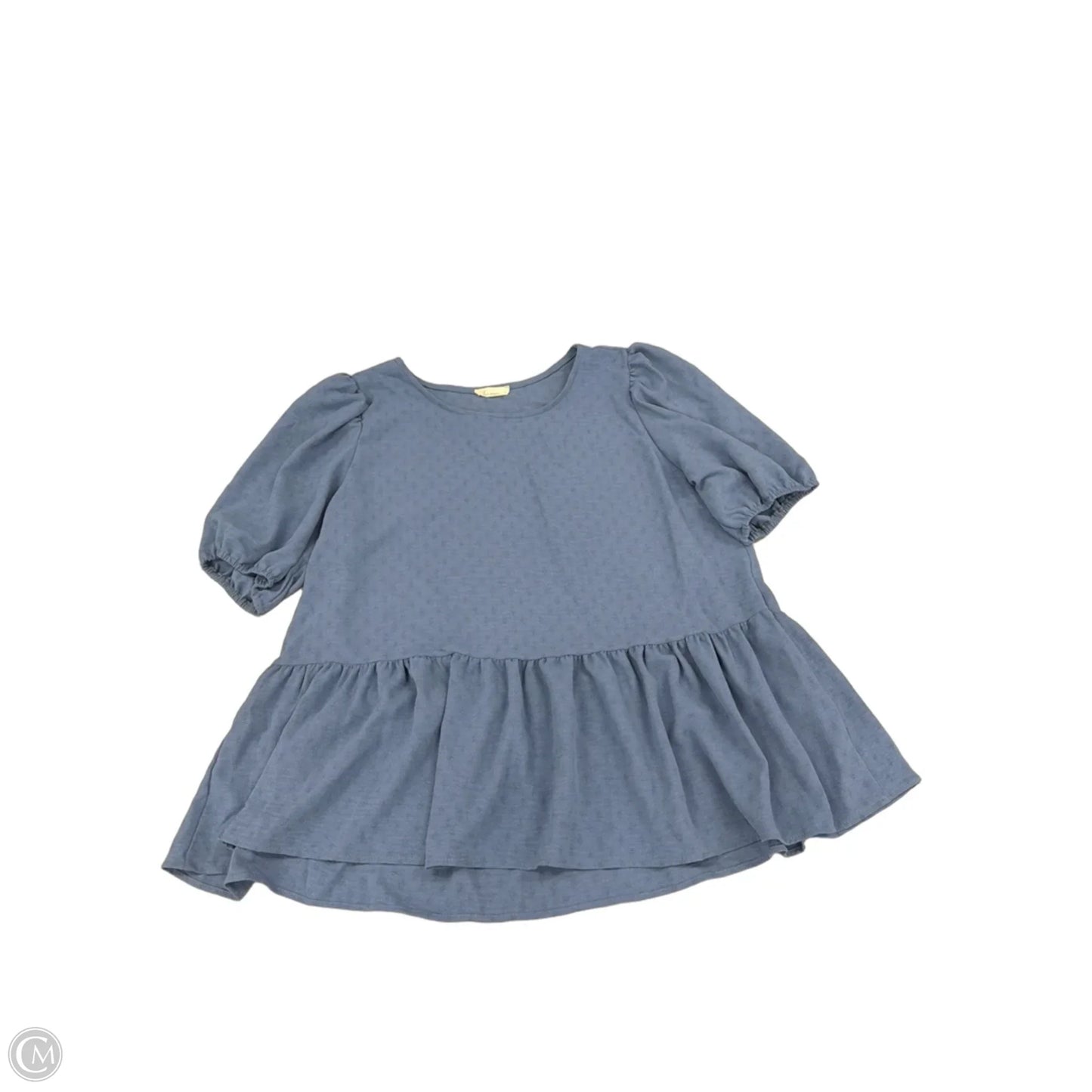 Top Short Sleeve By Les Amis In Blue, Size: L