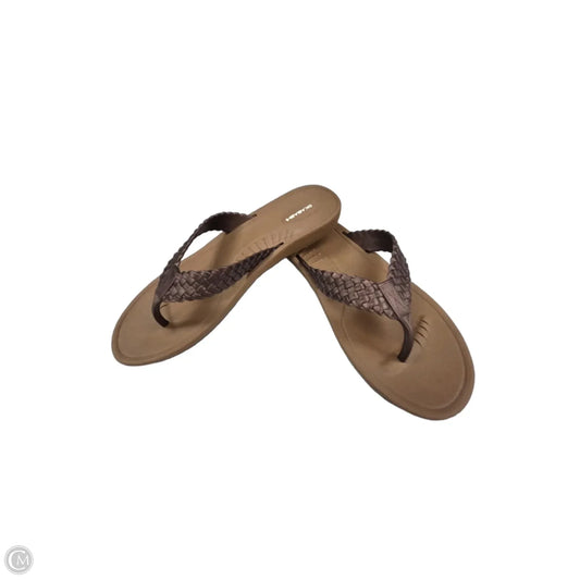 Sandals Flip Flops By Cme In Brown, Size: 8