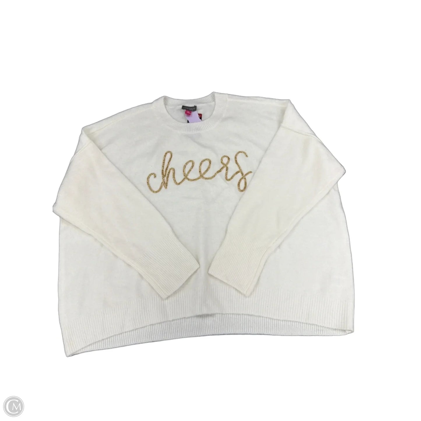 Top Long Sleeve By Vince Camuto In White, Size: Xl