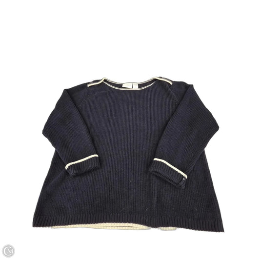 Sweater By Liz Claiborne In Navy, Size: 1x