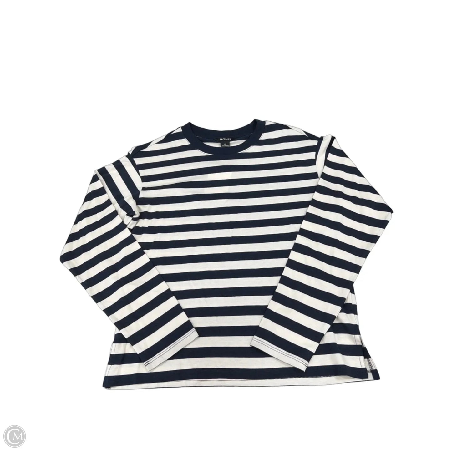 Top Long Sleeve By Cme In Blue & White, Size: Xs