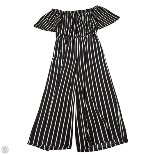 Jumpsuit By Ambiance Apparel In Black & Grey, Size: M