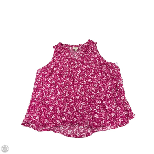Top Sleeveless By St Johns Bay In Pink, Size: 2x