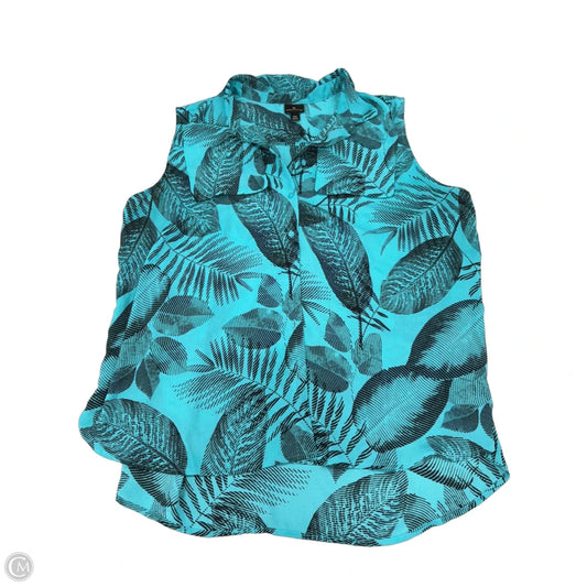 Top Sleeveless By Worthington In Teal, Size: Xxl