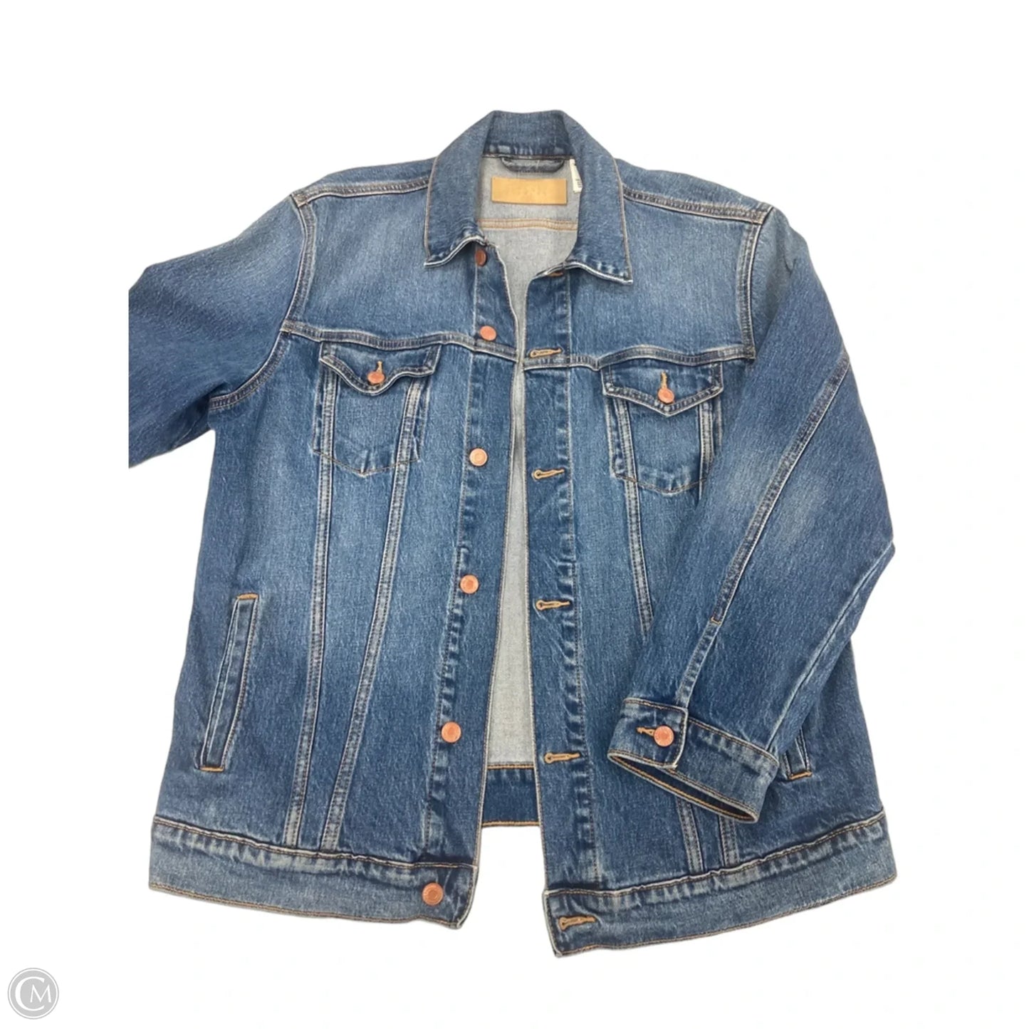 Jacket Denim By Pink In Blue Denim, Size: M