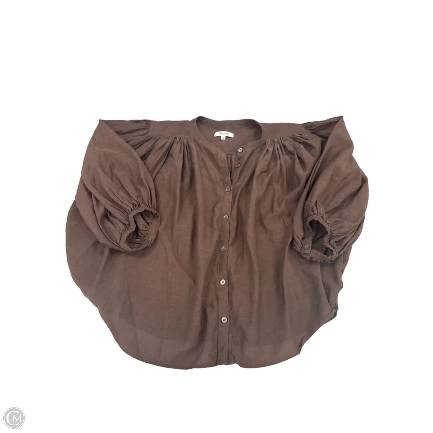 Top Long Sleeve By Madewell In Brown, Size: M