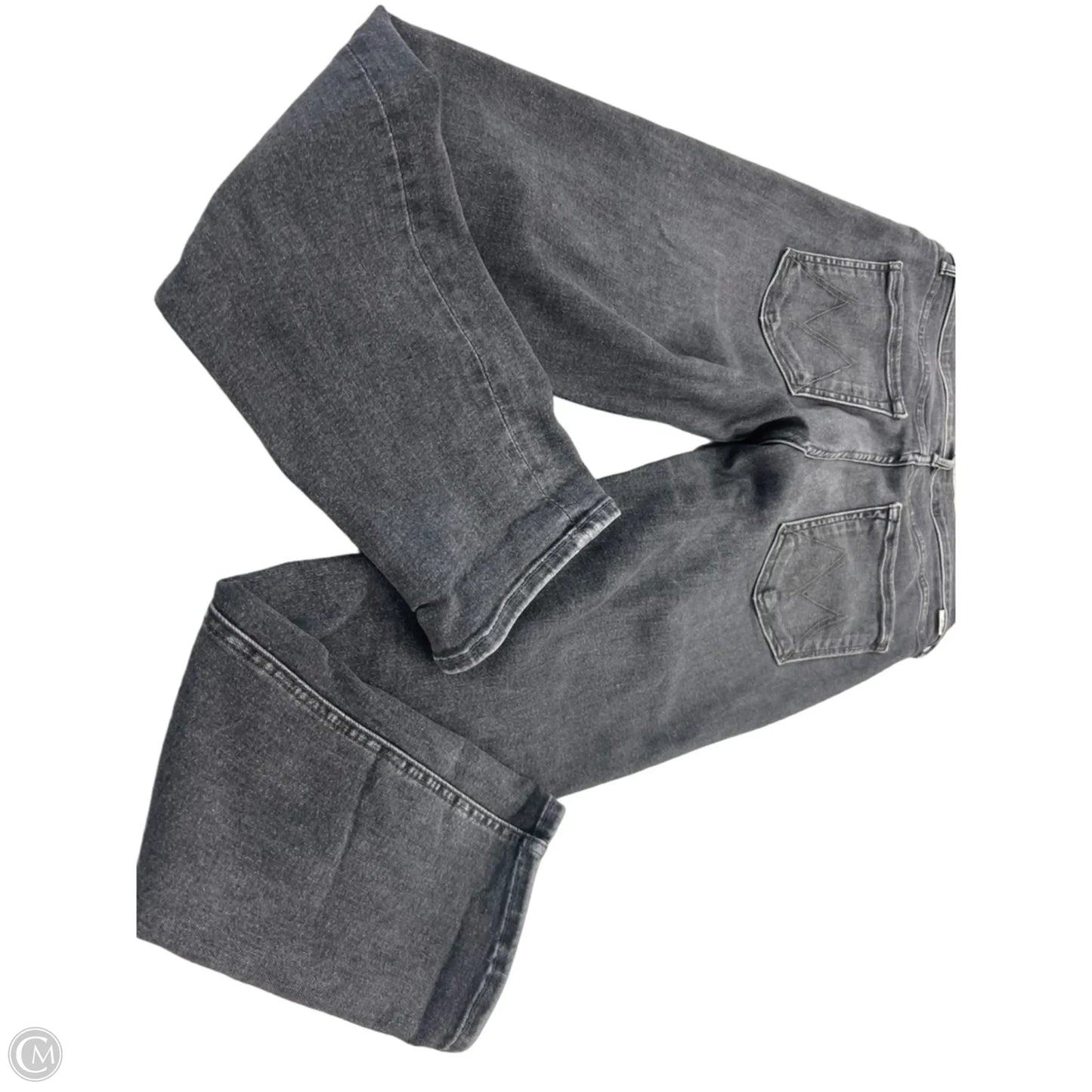Jeans Straight By Mother In Black Denim, Size: 10