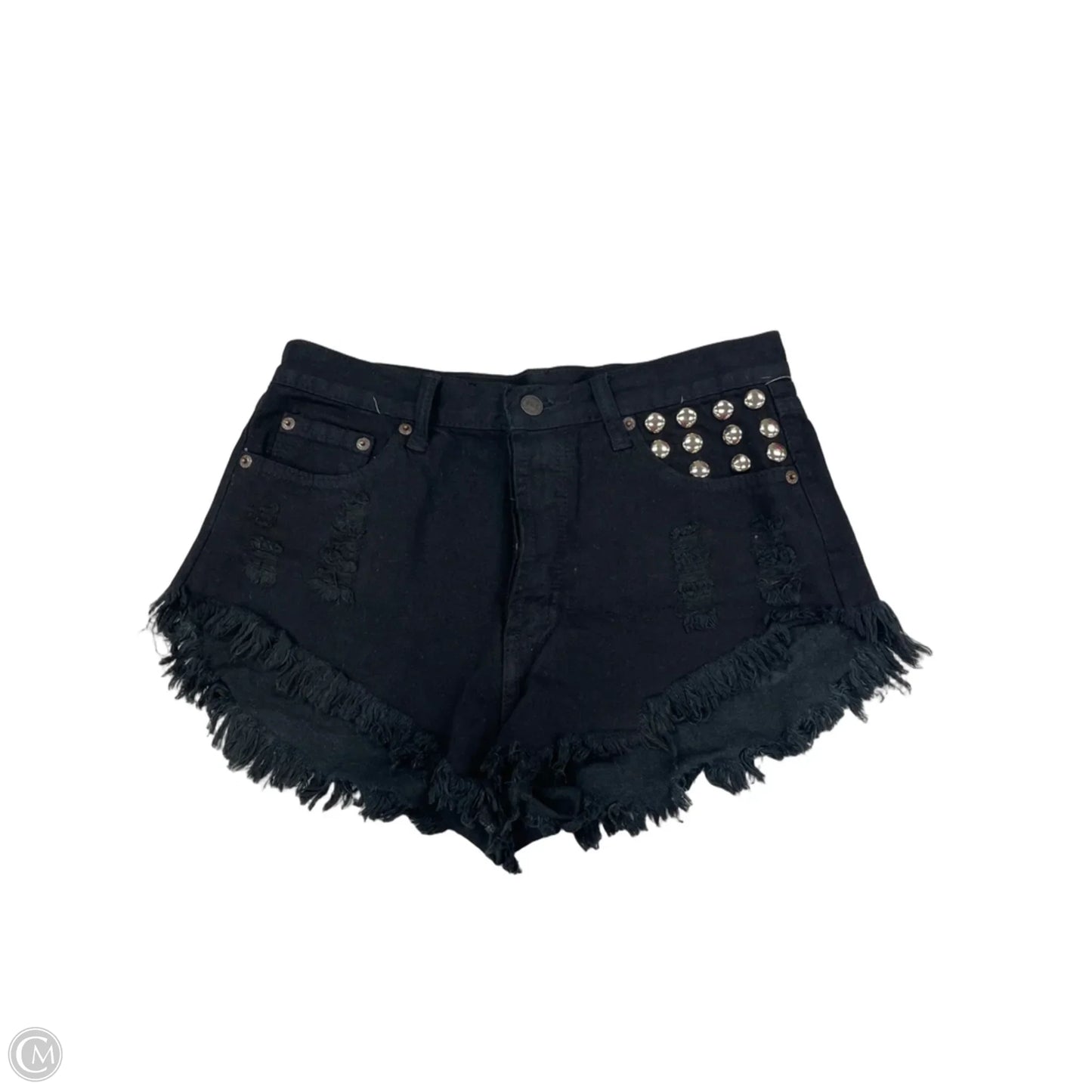 Shorts By Cme In Black Denim, Size: M