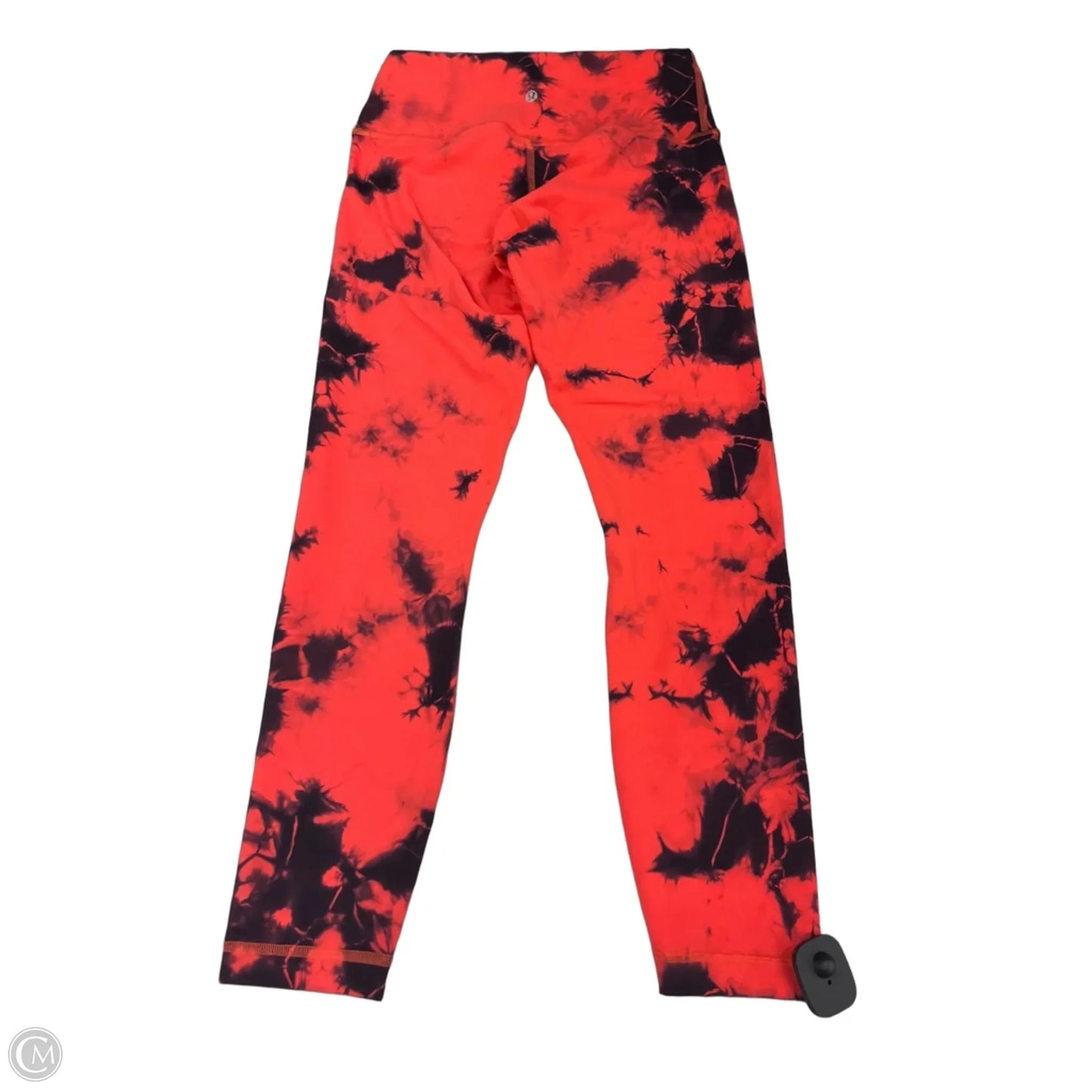 Athletic Leggings By Lululemon In Black & Red, Size: 8