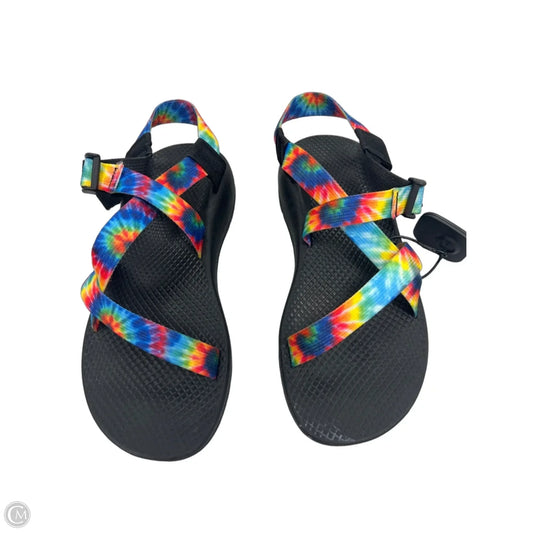 Sandals Flats By Chacos In Rainbow Print, Size: 9