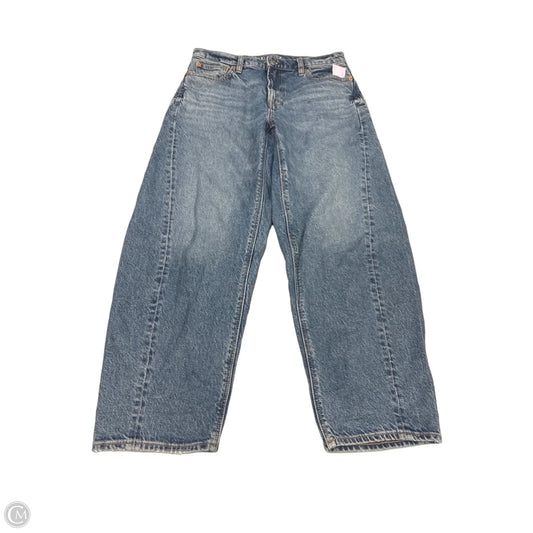Jeans Wide Leg By American Eagle In Blue Denim, Size: 2