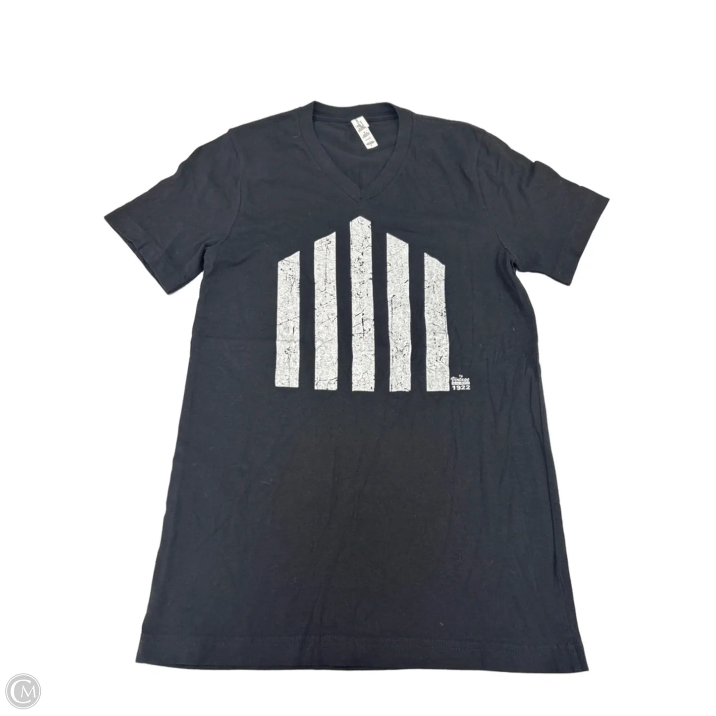 Top Short Sleeve By Bella + Canvas In Black, Size: S