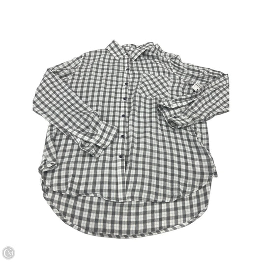Top Long Sleeve By Lucky Brand In Blue & Grey, Size: M