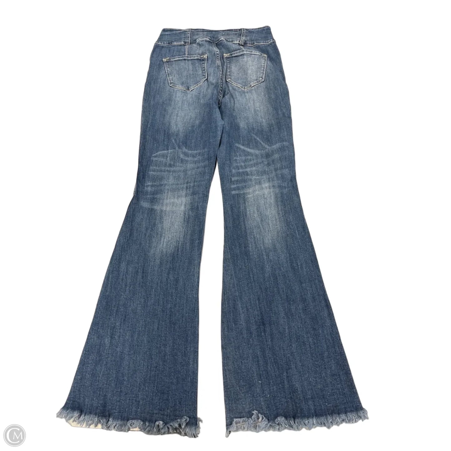 Jeans Flared By Kancan In Blue Denim, Size: 6