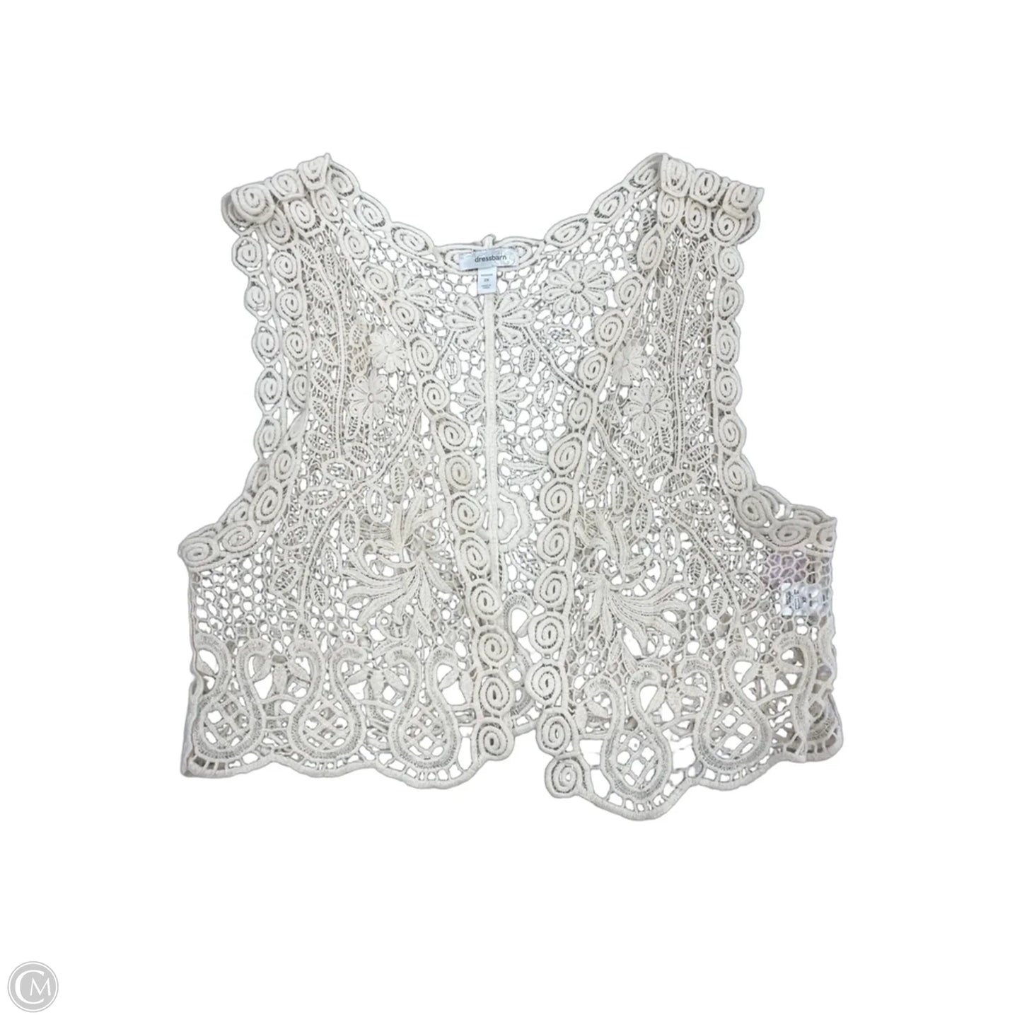 Top Sleeveless By Dressbarn In Cream, Size: 2x