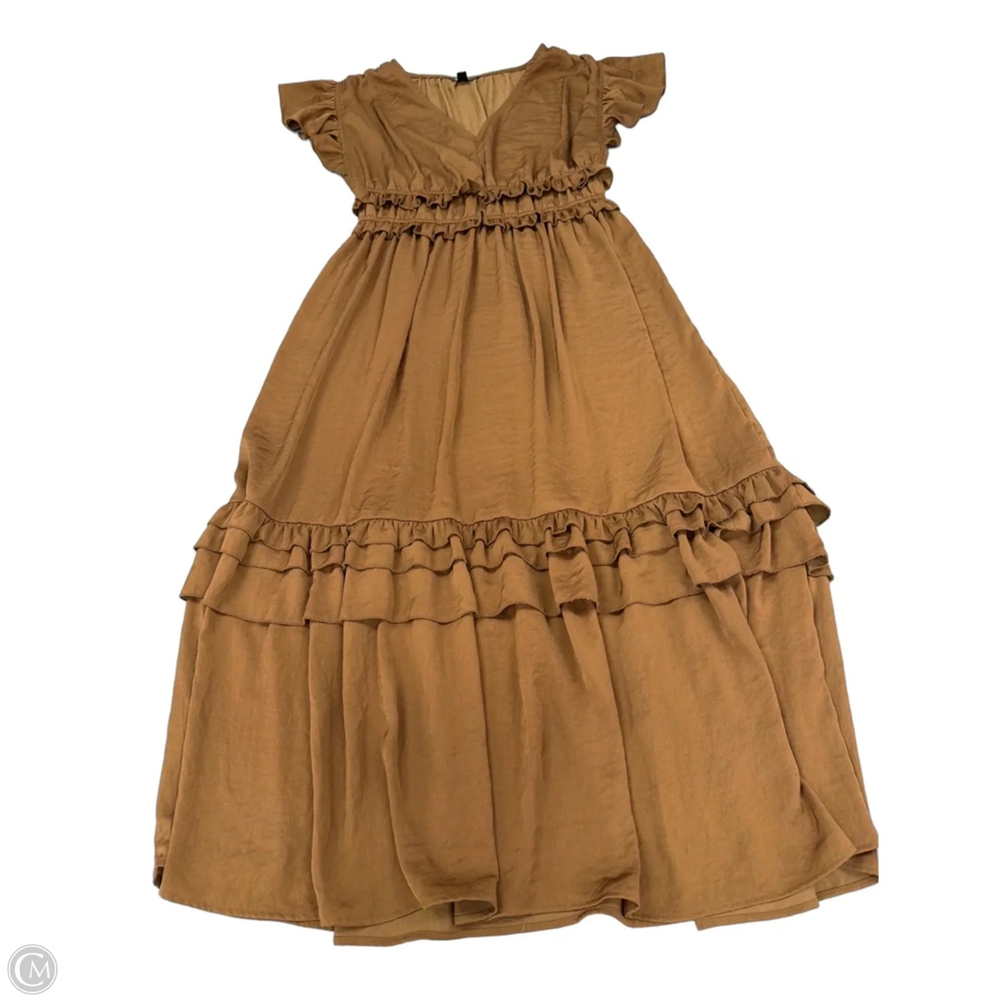 Dress Casual Midi By Versona In Brown, Size: S