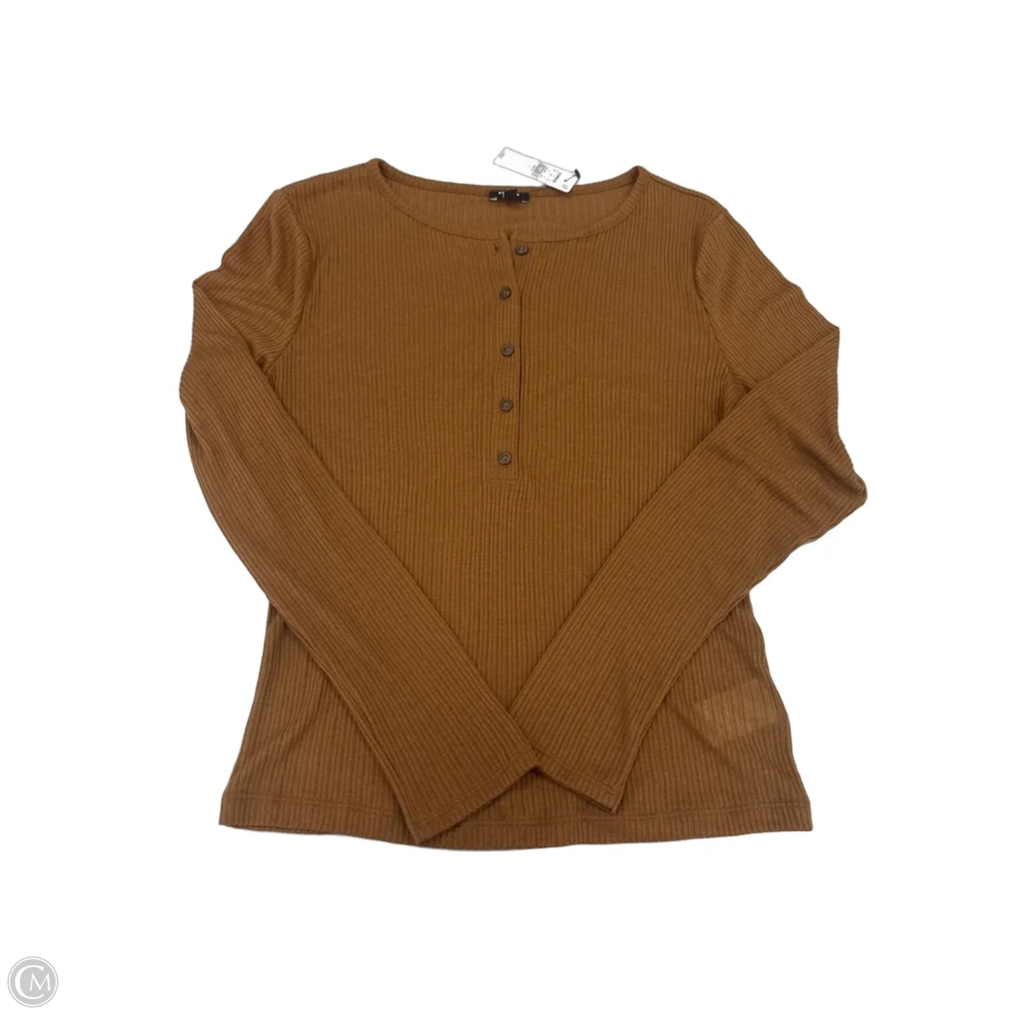 Top Long Sleeve By Express In Brown, Size: L
