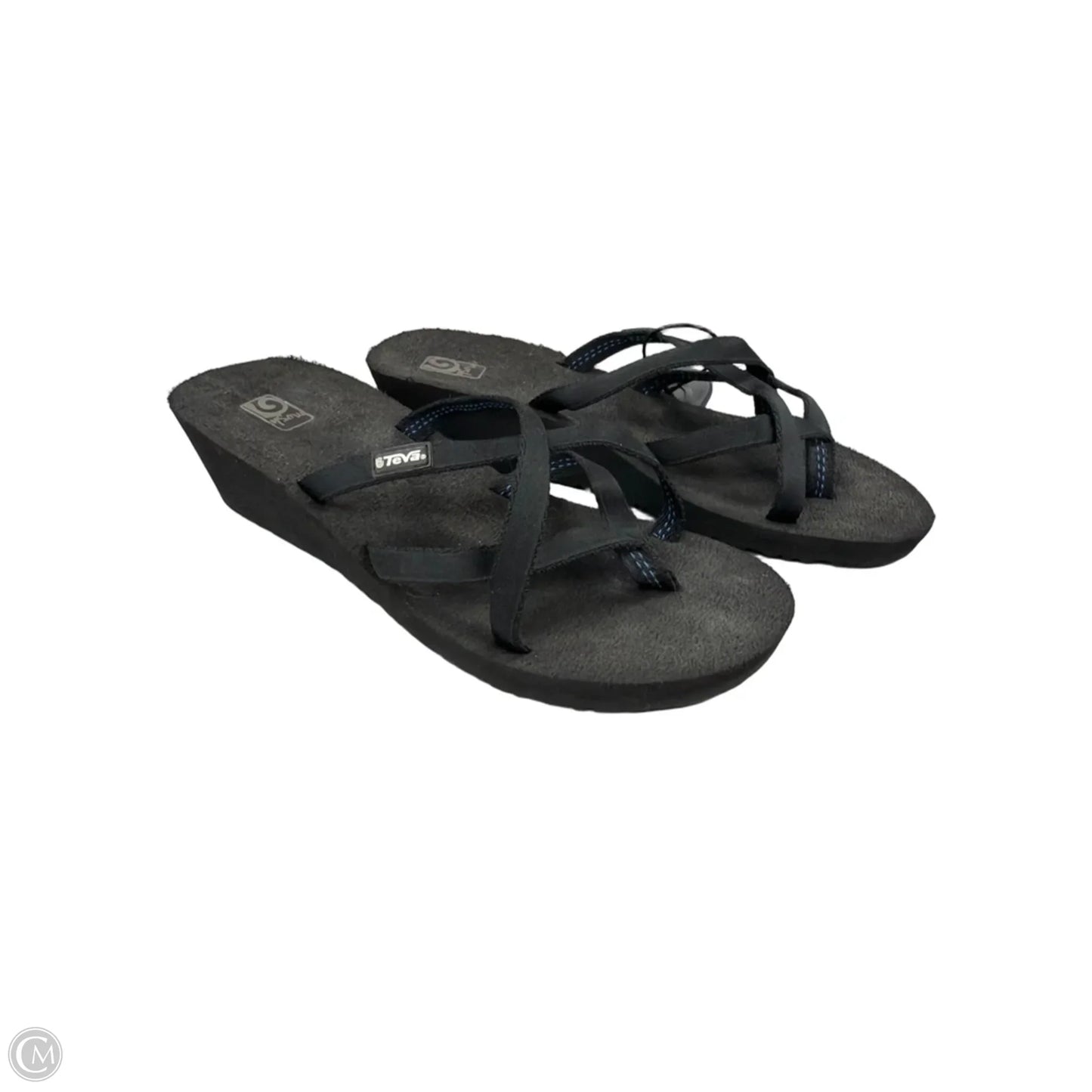 Sandals Heels Wedge By Teva In Black, Size: 10