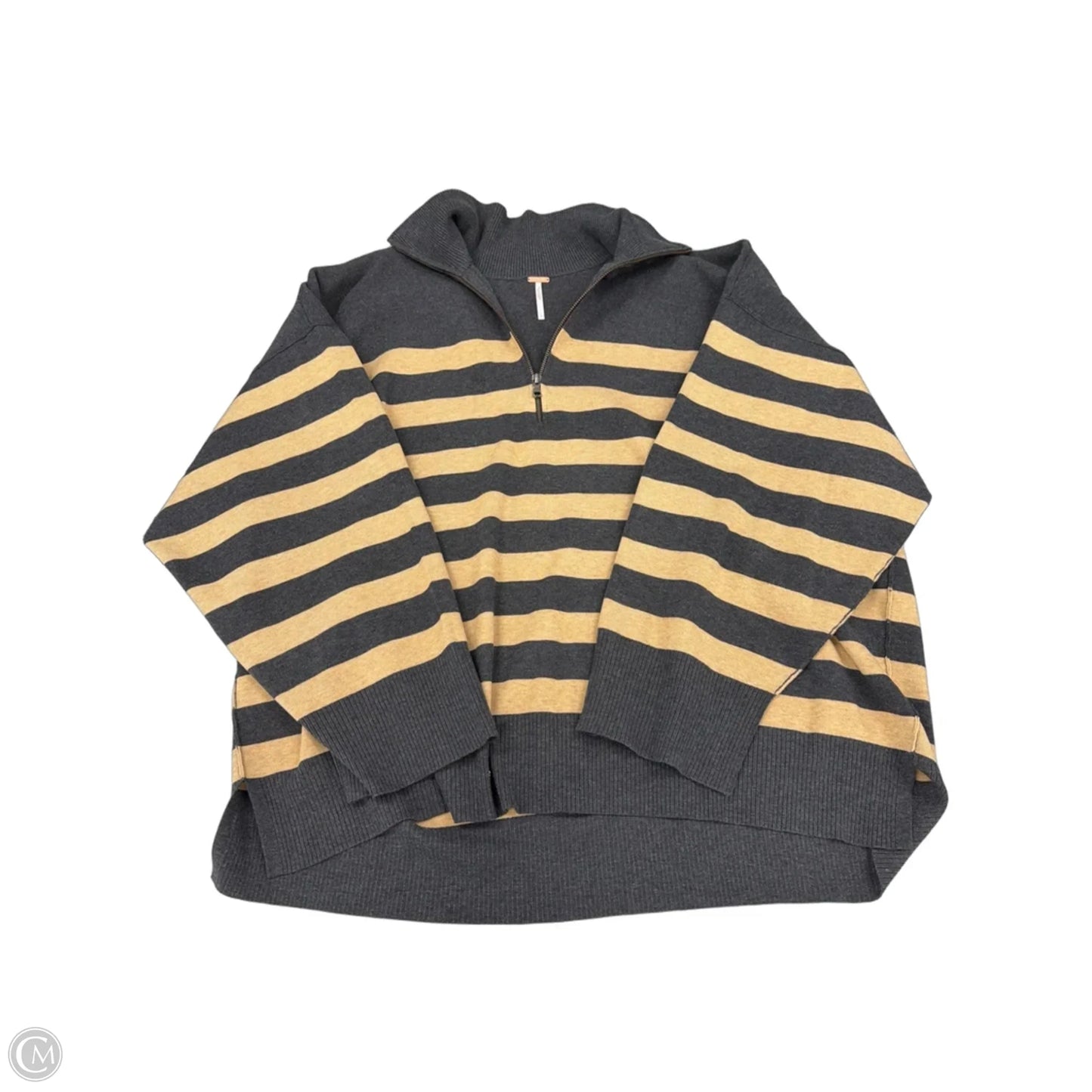 Top Long Sleeve By Free People In Black & Tan, Size: L