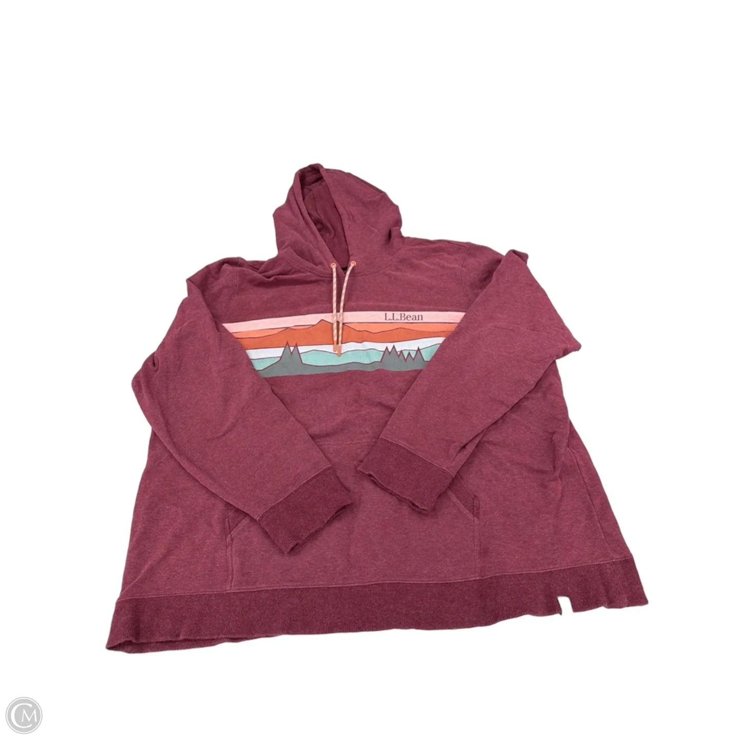 Sweatshirt Hoodie By L.l. Bean In Red, Size: 3x