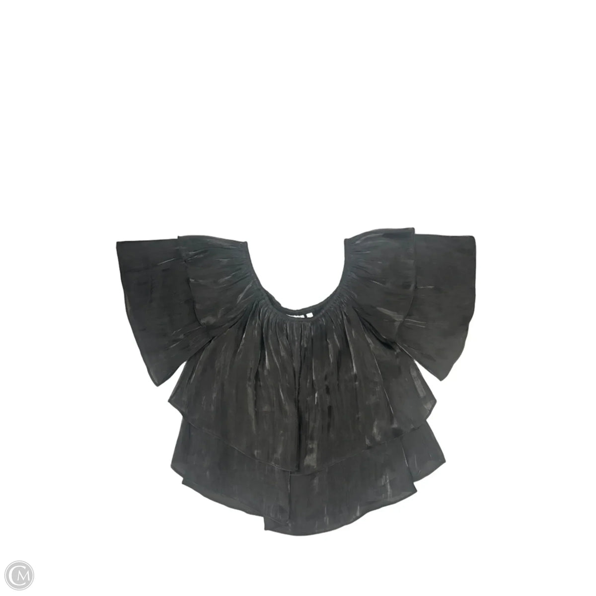 Top Short Sleeve By Willow & Root In Black, Size: M