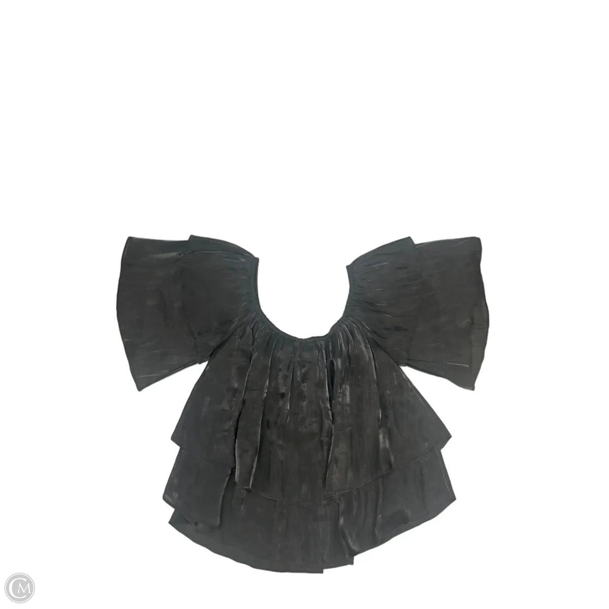 Top Short Sleeve By Willow & Root In Black, Size: M