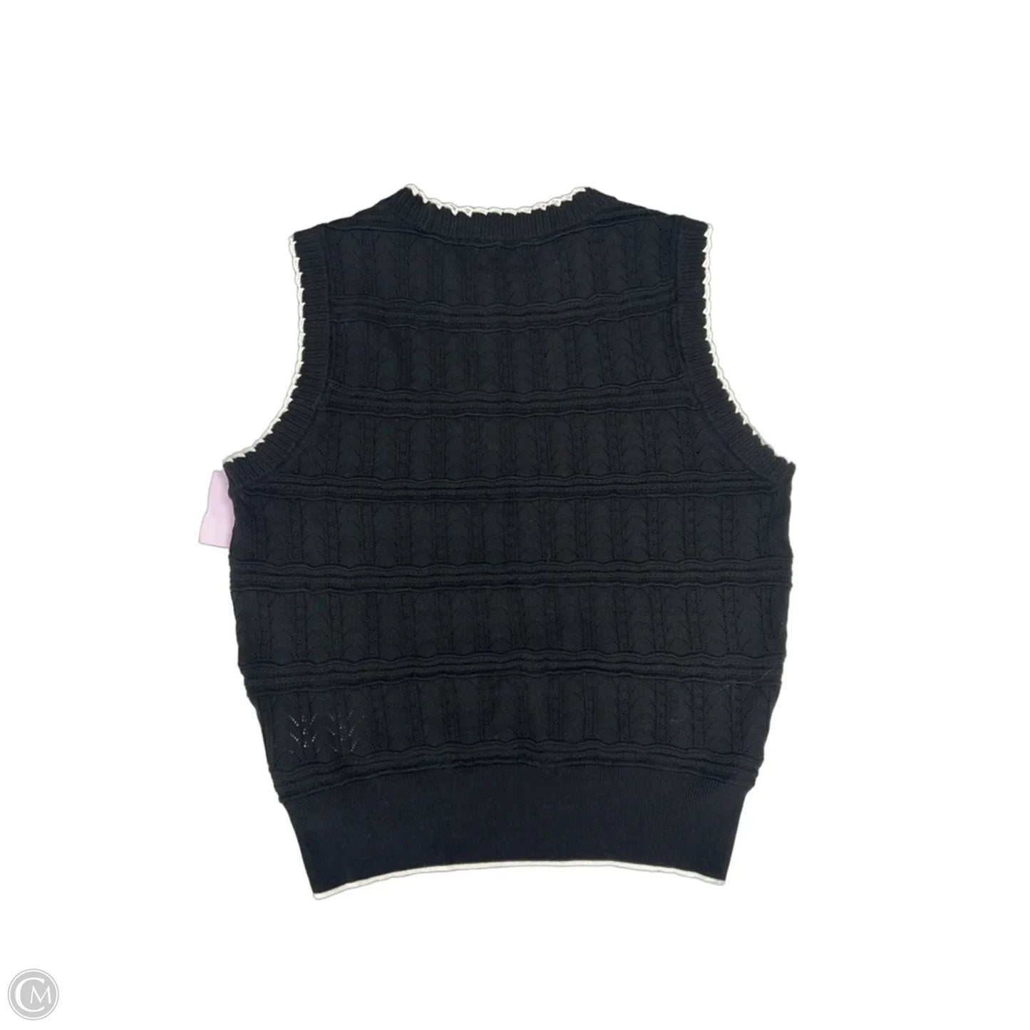 Top Sleeveless By Madewell In Black & White, Size: L
