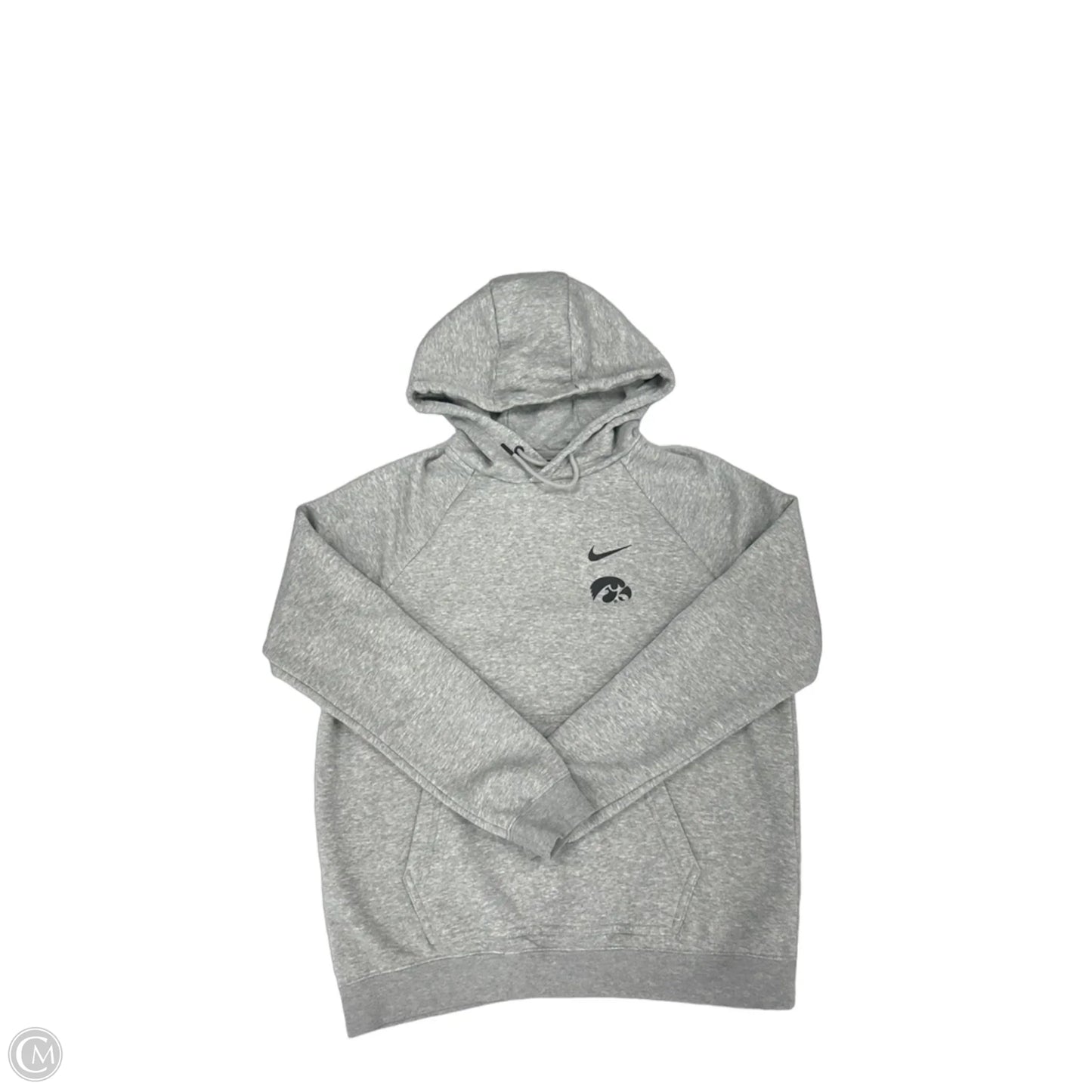 Sweatshirt Hoodie By Nike In Grey, Size: M