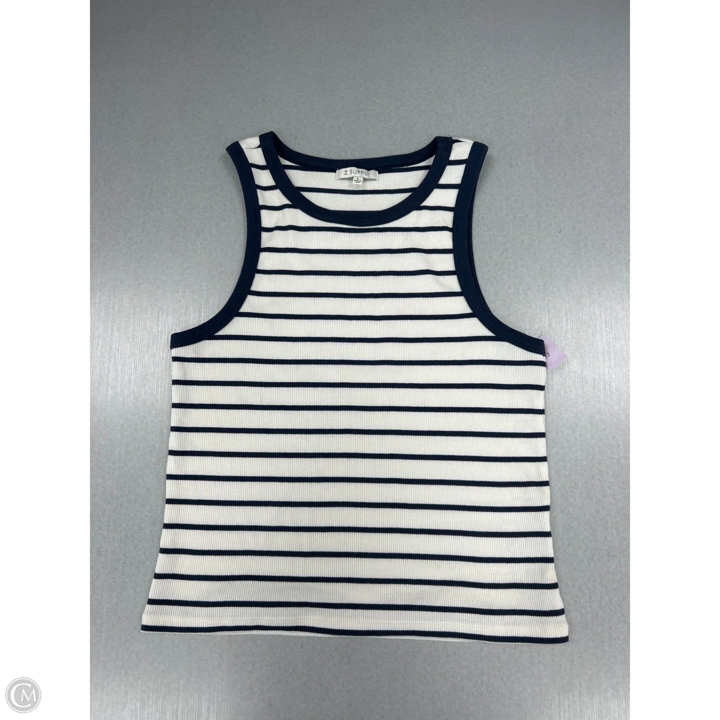 Tank Top By Z Supply In Blue & White, Size: L